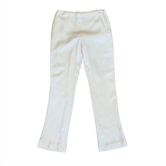 714. Ralph Lauren Collection Purple Label Raw Silk Off White Pants Runway Sample - Picture 1 of 5